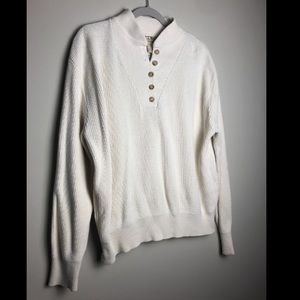 L.L Bean sweater 3/4 button (size XL) cream